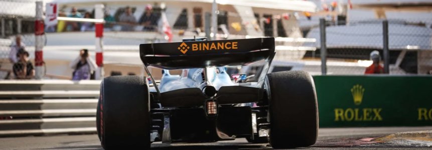Binance-branded Formula 1 car